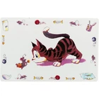 Килимок під миску для котів Trixie Comic Cat сірий пластик 44х28 см (MLZ9671)
