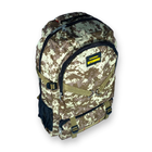 Тактичний рюкзак, 40 л, один відділ, дві фронтальні кишені, розмір: 55*40*17 см, коричневий піксель - изображение 4