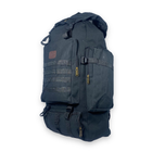 Рюкзак тактичний 50 л, одне відділення на стяжці, додаткові кишені, розмір: 70*35*20 см, чорний - изображение 7