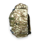 Тактичний рюкзак 50 л, одне відділення на блискавці, додаткові кишені, розмір: 70*35*20 см, коричневий піксель - изображение 7
