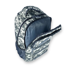 Тактичний рюкзак, 30 л, 3 відділи, USB розʼєм, гніздо для навушників, розмір: 50*30*20 см, сірий піксель - изображение 4