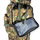 Тактично-туристичний рюкзак з розширенням, 90 л, розмір: 90(75)*40*25 см, коричнево-зелений піксель - зображення 3