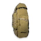 Рюкзак тактичний 50 л, одне відділення на стяжці, додаткові кишені, розмір: 70*35*20 см, койот - изображение 6