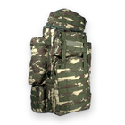Рюкзак тактичний, армійський, 90 л, один відділ, 4 бокові кармани, розмір: 75*35(50 )*25 см, темний камуфляж - зображення 4