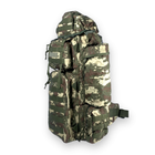 Рюкзак тактичний, армійський , 90 л, один відділ, 4 бокових кишені, розмір: 75*35(50 )*25 см, темний камуфляж - изображение 6