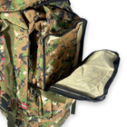 Туристичний, тактичний рюкзак, 90 л, 1 відділ, 2 фронтальні кишені, розмір: 85*40*25 см, коричневий піксель - изображение 5