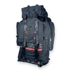 Туристичний, тактичний рюкзак, 90 л, 1 відділ, 2 фронтальні кишені, розмір: 85*40*25 см, чорний - изображение 1