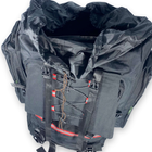 Туристичний, тактичний рюкзак, 85 л, 1 відділ, 2 фронтальні кармани, розмір: 85*40*25 см, чорний - зображення 2