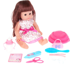 Lalka bobas Mega Creative Baby My Sweet Doll w różowej panamie 35 cm (5903246481587) - obraz 2
