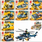 Конструктор Qman 1801 8в1 военная техника – вертолет, набор 8 шт