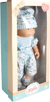 Lalka bobas JQ Baby w czapce w paski z uszami 40 cm (5908275184799) - obraz 6