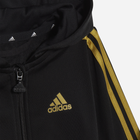 Дитячий спортивний костюм (толстовка + штани) для хлопчика Adidas I 3S Shiny TS HR5874 68 см Чорний/Золотистий (4066748145874) - зображення 2