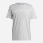 Koszulka męska bawełniana Adidas Terrex Classic Logo Tee HY1695 L Szara (4066762178629) - obraz 3