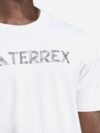 Koszulka męska bawełniana Adidas Terrex Logo Tee HZ1400 S Biała (4066746565292) - obraz 3