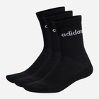 Набір дитячих шкарпеток 3 пари Adidas Cushioned Linear Crew 3P IC1301 31-33 Чорний (4066746459706) - зображення 1