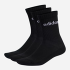 Zestaw dziecięcych skarpet 3 pary Adidas Cushioned Linear Crew 3P IC1301 31-33 Czarny (4066746459706)