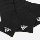 Набір чоловічих шкарпеток коротких бавовняних Adidas Cushioned Sportswear Ankle 3P IC1277 40-42 3 пари Чорний (4066746286708) - зображення 3