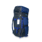 Тактичний, туристичний рюкзак T04 одне відділення фронтальні кишені, бокові кишені, розмір: 80*45*25см синій - изображение 3