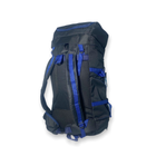 Тактичний, туристичний рюкзак T04 одне відділення фронтальні кишені, бокові кишені, розмір: 80*45*25см синій - изображение 4
