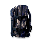 Тактичний, штурмовий рюкзак 16073 два відділи, 2 фронтальні кишені 25л, розмір 43*23*17 см коричнево-синій - изображение 6