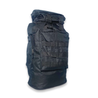 Рюкзак туристичний тактичний 060 розширення до 10 см, 1відділ, додаткові кишені розмір 65(75)*35*20см чорний - изображение 2