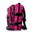 Тактичний, штурмовий рюкзак 16073 два відділи, 2 фронтальні кишені 25л, розмір 43*23*17 см рожевий - изображение 6