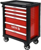 Тумба инструментальная YATO YT-55300 на колесах, 6 ящиков, 975x765x465 мм, набор 177 шт