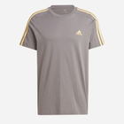 Koszulka bawełniana długa męska Adidas M 3S SJ T IS1334 S Kakao (4066766988477) - obraz 1