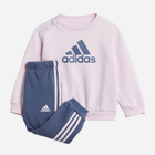 Дитячий спортивний костюм (світшот + штани) для дівчинки adidas I BOS LOGO JOG IS2517 104 см Рожевий/Темно-синій (4067887406116) - зображення 1