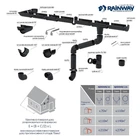 Кронштейн труби RainWay 75 мм Графітовий, RAL 7024