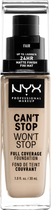 Тональна основа для обличчя NYX Professional Makeup Can't Stop Won't Stop 24-Hour Foundation 1.5 Fair 30 мл (800897181246)