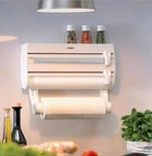 Кухонний потрійний тримач Triple Paper Dispenser 3 в 1 для паперових рушників харчової плівки та фольги