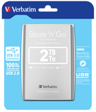 Dysk twardy Verbatim Store n Go 2TB 2.5" USB 3.0 Srebrny (0023942531890) - obraz 4