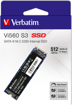 SSD dysk Verbatim VI560 S3 512GB M.2 2280 SATAIII 3D NAND TLC - obraz 2