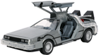 Metalowy samochód Jada "Powrót do przyszłości 1" Wehikuł czasu z efektem świetlnym 1:24 (SBA253255038) - obraz 2