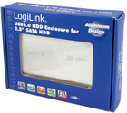 Kieszeń zewnętrzna Logilink 2.5 SATA HDD USB 2.0 Silver (UA0041A) - obraz 2