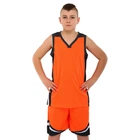 Форма баскетбольна дитяча Zelart L044 розмір 3XS зріст 110-120 см Orange-Black