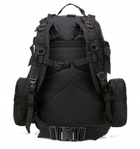 Рюкзак тактический на 50л с подсумками цвет черный - изображение 3