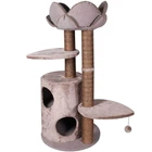 Flamingo Tree+Basket Lotus фламинго лотос комплекс для кошек, плюш, текстиль, сизаль, 48х48х110 см