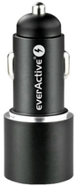 Автомобільний зарядний пристрій everActive CC-20Q USB-C QC3.0 36 W Black - зображення 3