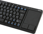 Клавіатура бездротова Omega OKB004B for Smart TV + Touchpad US Black (OKB004BES) - зображення 3