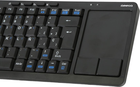 Клавіатура бездротова Omega OKB004B for Smart TV + Touchpad US Black (OKB004BES) - зображення 4