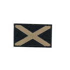 Шеврон патч на липучке Флаг Шотландии на кепку, на черном фоне, 5*8см. - изображение 1