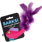Игрушка для Котов Barksi Рыбка с колокольчиком и перьям 8 х 5 см Розовая