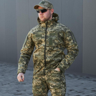 Чоловіча Літня Куртка Грета з капюшоном та липучками під шеврони піксель розмір S - зображення 3
