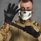 Сенсорні рукавиці із гумовими захисними накладками чорні розмір M - зображення 1