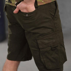 Мужские Хлопковые Шорты Tarragon с карманами олива размер XS - изображение 4
