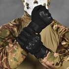 Сенсорні рукавиці із гумовими захисними накладками чорні розмір 3XL - зображення 3