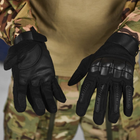 Сенсорные перчатки с резиновыми защитными накладками черные размер 2XL - изображение 2