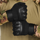 Сенсорные перчатки с резиновыми защитными накладками черные размер 2XL - изображение 4